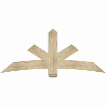 Ekena Millwork Alberta Rough Sawn Timber Gable Bracket, Douglas Fir, 72"W x 30"H x 4"D x 6"F, 10/12 Pitch GBW072X30X0406ALB00RDF